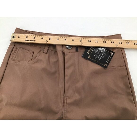 Shinestar Womens Size Large Super High Waist Perfect Fit Vegan Leather Pants - Picture 6 of 6